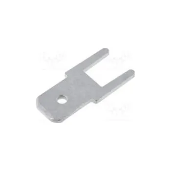 Elektrický konektor Faston plochý 4,8mm 0,8mm kolík THT mosaz pocínovaný přímý