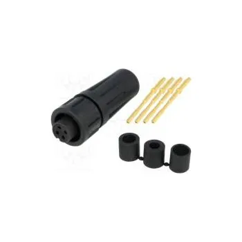 Elektrická zásuvka Konektor kulatý Řada EN2 zástrčka zásuvka Povrch zlacený 5A