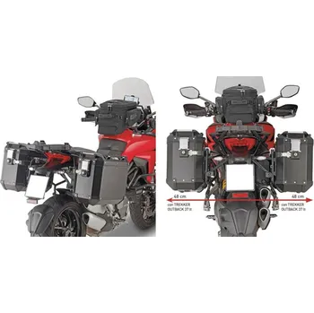 Zavazadlo na motocykl GIVI PLR7411CAM trubkový nosič Ducati Multistrada 1260 (18-20) pro hliníkové boční kufry TREKKER OUTBACK