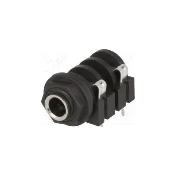 Elektrická zásuvka Zásuvka Jack 6,35mm zásuvka mono s vypínačem úhlové 90° THT