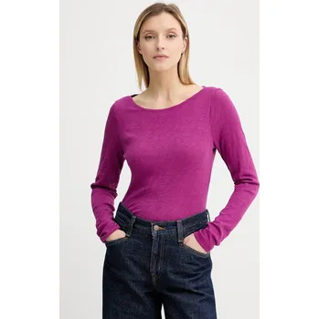 Pánské oblečení Bavlněné tričko s dlouhým rukávem Marc O'Polo 506226152199 růžová 43X, vel. L