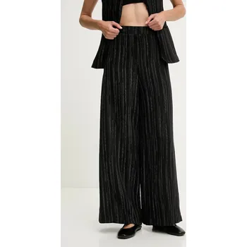 Kalhoty s příměsí lnu Answear.LAB 11215.FLK černá 99X, vel. M