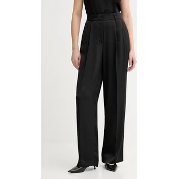 Dámské kalhoty Kalhoty MICHAEL Michael Kors dámské, černá barva, high waist, MT530VRAYJ 99X, vel. 36