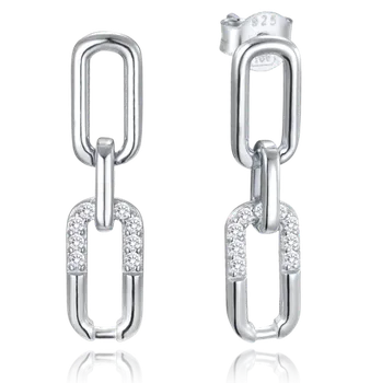 Náušnice 1745 MINET Stříbrné náušnice se zirkony
