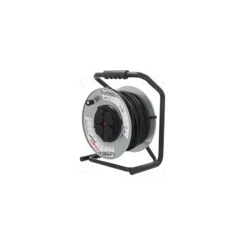 Prodlužovací kabel Prodlužovací síťový kabel Zásuvky 4 guma černá 40m 16A