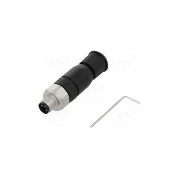 Elektronická součástka Konektor M8 vidlice PIN 3 přímý na kabel zástrčka 4A 60V