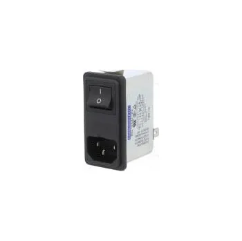 Elektrická zásuvka Konektor napájecí AC zásuvka vidlice 4A 250VAC IEC 60320