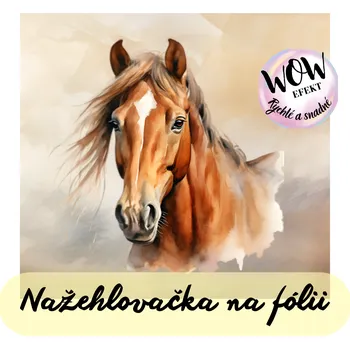 Nažehlovačky na fólii Nažehlovačka na fólii, HLAVA KONĚ, 7,5x8,2 cm /ks