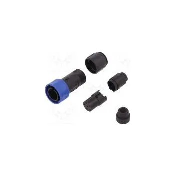 Elektrická zásuvka Konektor kulatý zástrčka zásuvka PIN 6 bez kontaktů na kabel