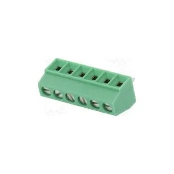 Elektrický konektor Svorkovnice do plošného spoje úhlové 90° 3,5mm póly 6 na PCB