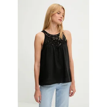 Dámská halenka Bavlněná halenka Answear.LAB dámská, černá barva, s aplikací QX1306 99X, vel. S/M