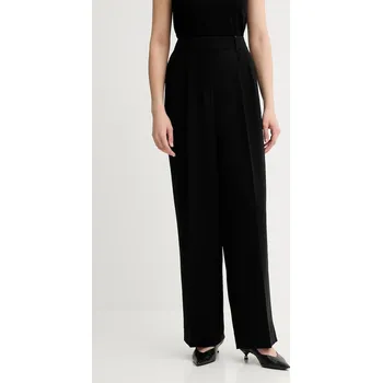 Dámské kalhoty Kalhoty MICHAEL Michael Kors dámské, černá barva, široké, high waist, MR530RCENX 99X, vel. 38