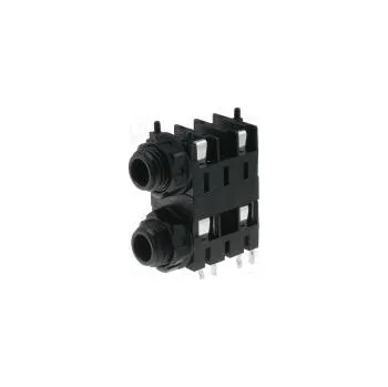 Elektrická zásuvka Zásuvka Jack 6,35mm zásuvka mono přišroubováním THT