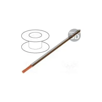 elektrický kabel Vodič LgY lanko Cu 0,35mm2 bílo-hnědá PVC 300/500V 200m