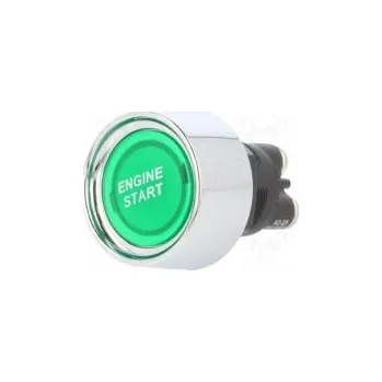 Switch Switch push-button Pos 2 SPST-NO 50A/12VDC green Illumin LED