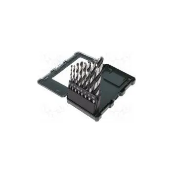 Vrták Sada vrtáků do dřeva ocel plastová krabička dřevo 8ks