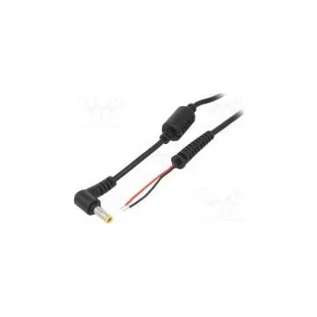 Prodlužovací kabel Kabel vodiče,DC 5,5/3,0 zástrčka přímý 0,5mm2 černá 1,2m