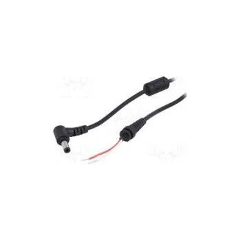 elektrický kabel Kabel vodiče,DC 5,5/2,5 zástrčka úhlový 0,5mm2 černá 1,2m