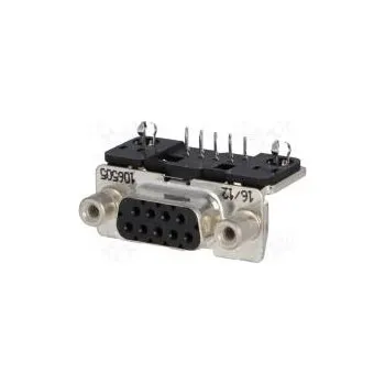 Elektrická zásuvka D-Sub PIN 9 zásuvka zásuvka západka PCB úhlové 90° THT