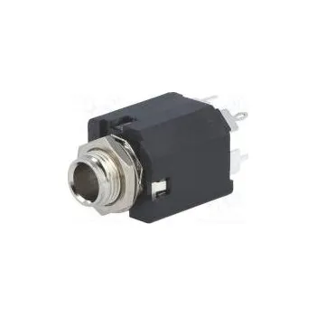 Elektrická zásuvka Zásuvka Jack 6,35mm zásuvka stereo s dvojitým vypínačem THT