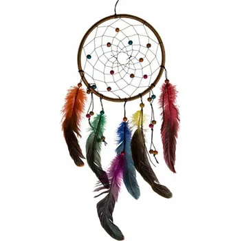 Lapač snů LAPAČ SNŮ nočních můr barevná PERA DREAMCATCHER