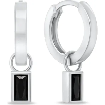 Náušnice Brilio Silver Minimalistické kruhové náušnice 2v1 se zirkony EA840WBC + 2 měsíce na vrácení zboží