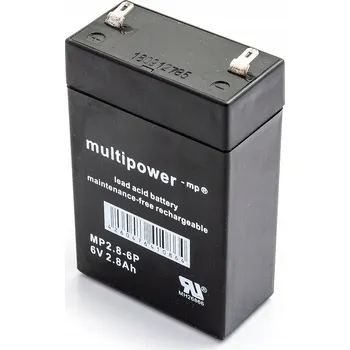 Záložní baterie Akumulátor Multipower MP2.8-6P 6V 2.8Ah AGM