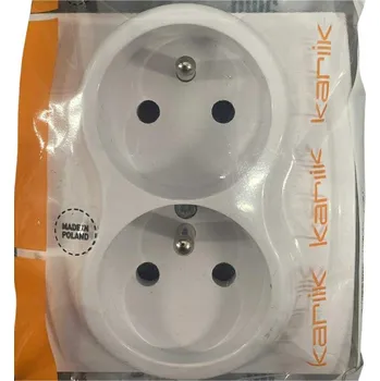 Elektrická zásuvka Bílá nástěnná Elektrická Zásuvka Karlik