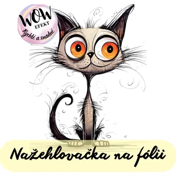 Nažehlovačky na fólii Nažehlovačka na fólii, BAREVNÁ KOČKA, 8,2x6,4 cm /ks