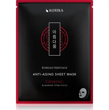 Pleťová maska KORIKA Korean Heritage Red Ginseng & Adenosine Anti-aging Sheet Mask plátýnková maska proti vráskám 25 g