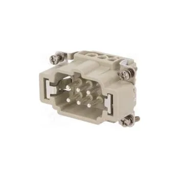 Elektrický konektor Konektor HDC kontaktní vložka vidlice DE PIN 6 6+PE 16A 500V