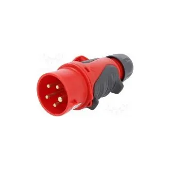 Elektrická zásuvka Konektor napájecí AC třífázové zástrčka vidlice 16A 400VAC