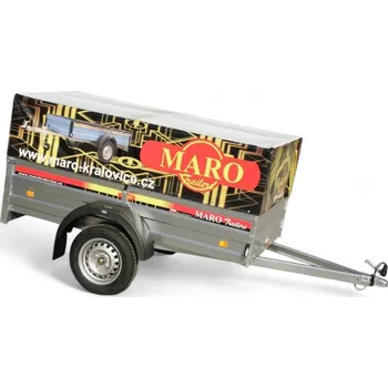 MARO Kralovice Jednoosý nebrzděný přívěs MARO 03/2007 N1 750 kg 2060x1110x900 mm s výklopnou plachtou