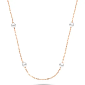 Náhrdelník Brilio Silver Jemný bronzový náhrdelník s Majorica perlami NCL141R + 2 měsíce na vrácení zboží