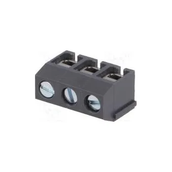 Elektrický konektor Svorkovnice do plošného spoje úhlové 90° 5mm póly 3 na PCB