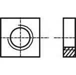 Matice čtvercová M20 2,5 ocel Povlak zinek H 16mm 30mm