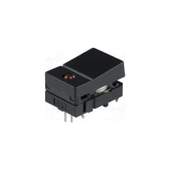 Switch Switch keypad Pos 2 SPST-NO 0.05A/24VDC black LED red THT