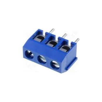 Svorkovnice do plošného spoje úhlové 90° 5mm póly 3 na PCB