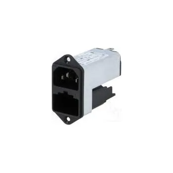 Elektrická zásuvka Konektor napájecí AC zásuvka vidlice 6A 250VAC IEC 60320