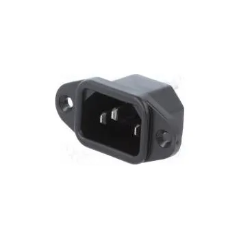 Elektrická zásuvka Konektor napájecí AC zásuvka vidlice 10A 250VAC IEC 60320