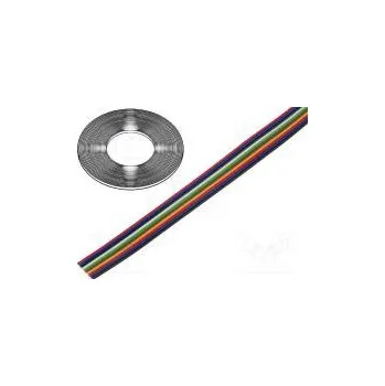 elektrický kabel Vodič plochý kabel licna Cu 10x0,124mm2 PVC 150V 50m