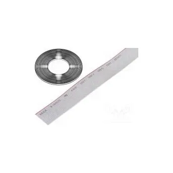 elektrický kabel Vodič plochý kabel 1,27mm licna Cu 14x28AWG PVC šedá 30,5m