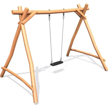 Dětská houpačka houpačka Swing z akátu - s klasickým sedákem