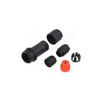 Elektrický konektor Konektor kulatý zástrčka vidlice PIN 4 bez kontaktů na kabel