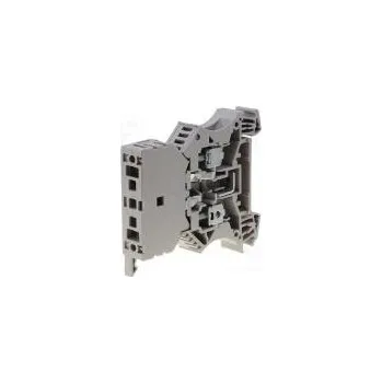 Svorka na lištu 6mm2 póly 1 svorky 2 béžová šroubová svorka