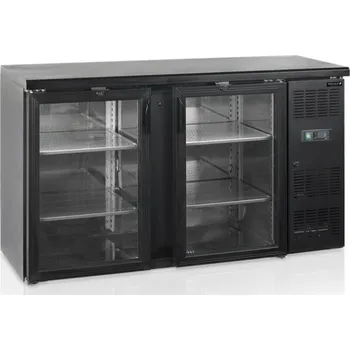 TEFCOLD CBC 210 G AKCE - Chladicí Minibar Gastro š.146 cm, 2x prosklené dveře | 290 l, černý