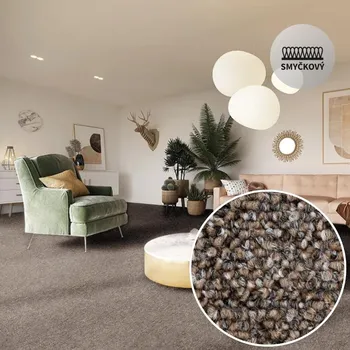 Koberec Metrážový koberec Breno NERO 42 Označení šíře role: 4 m