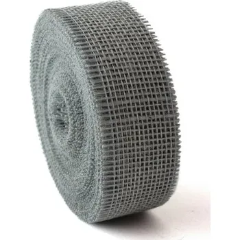 Stuha Jutová stuha 4 cm Šedá