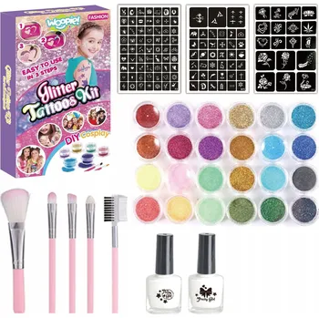 Tetování Velká sada na třpytivé tetování DIY Woopie