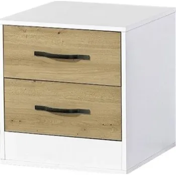 Domel Noční stolek Perfect 5 Barevné provedení Domel: Bílá + Artisan, Úchyty Domel: Černé